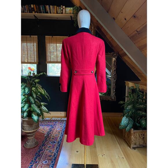Vintage Red Wool Coat - Picture 3 of 11